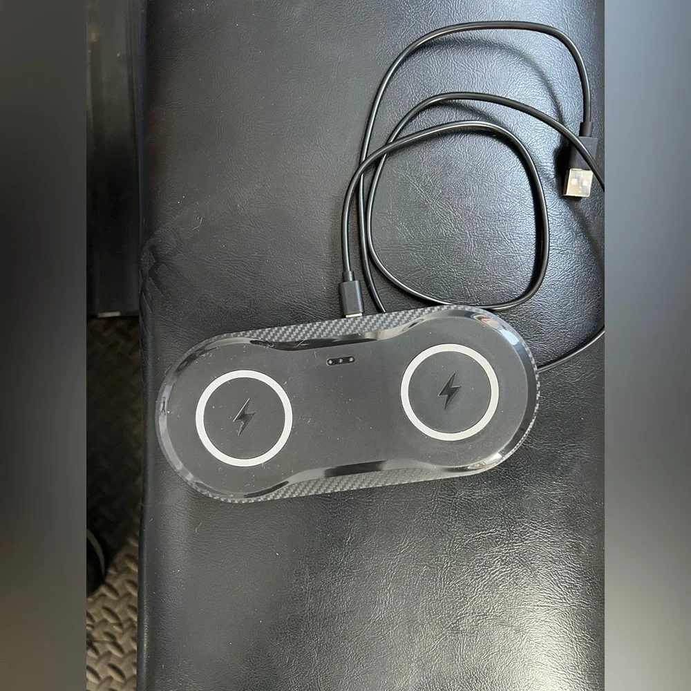 Dual Black Wireless Charging Pad
